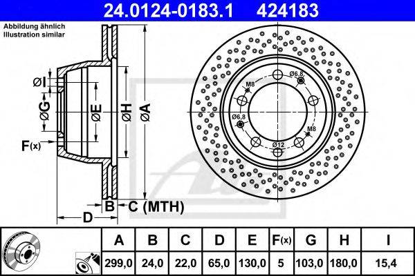 гальмівний диск ATE 24.0124-0183.1