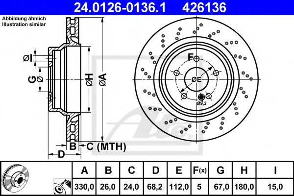 Тормозной диск ATE 24.0126-0136.1