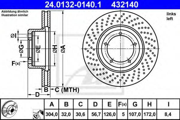 Тормозной диск ATE 24.0132-0140.1