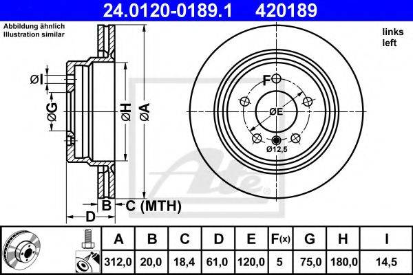Тормозной диск ATE 24.0120-0189.1
