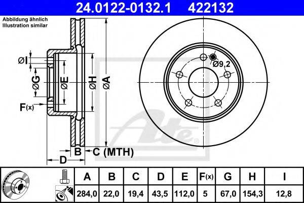 Тормозной диск ATE 24.0122-0132.1