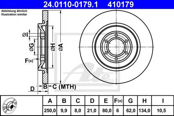 Тормозной диск ATE 24.0110-0179.1
