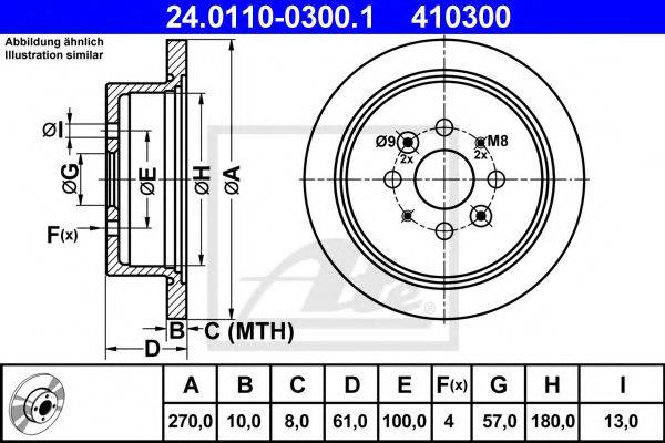 Тормозной диск ATE 24.0110-0300.1