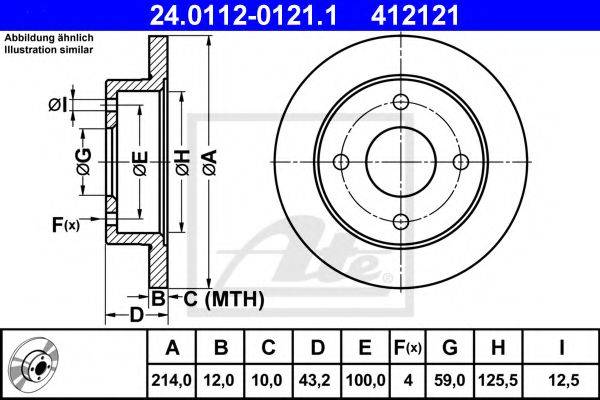 Тормозной диск ATE 24.0112-0121.1