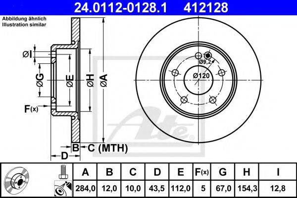 Тормозной диск ATE 24.0112-0128.1