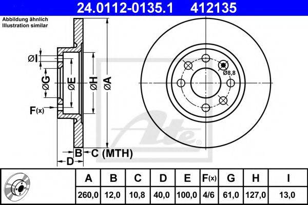 Тормозной диск ATE 24.0112-0135.1