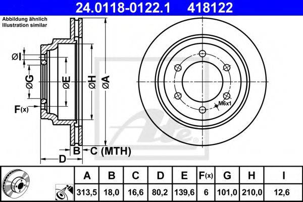 Тормозной диск ATE 24.0118-0122.1