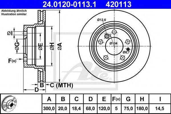 Тормозной диск ATE 24.0120-0113.1