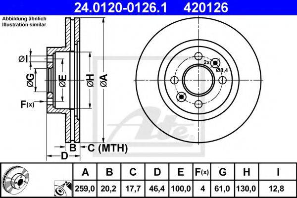 Тормозной диск ATE 24.0120-0126.1