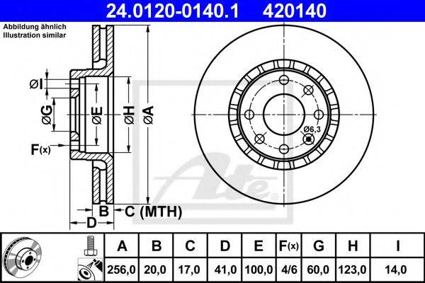 Тормозной диск ATE 24.0120-0140.1