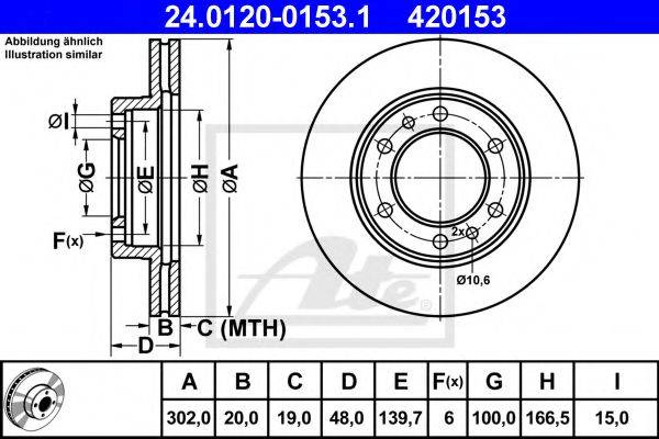 Тормозной диск ATE 24.0120-0153.1