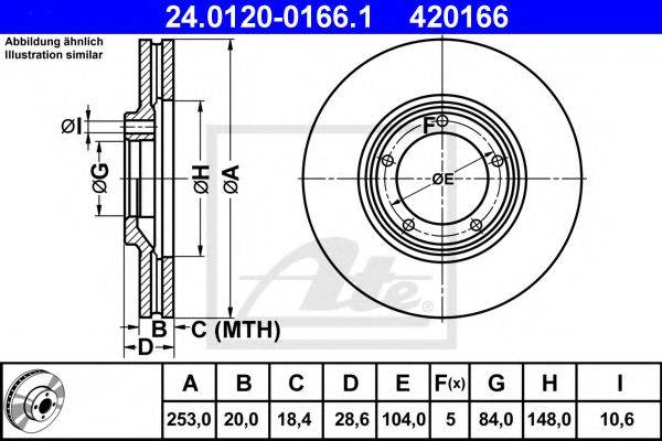 Тормозной диск ATE 24.0120-0166.1