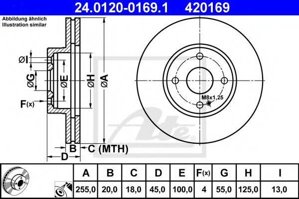 Тормозной диск ATE 24.0120-0169.1