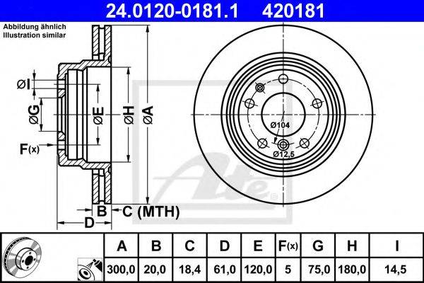 гальмівний диск ATE 24.0120-0181.1
