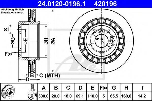 Тормозной диск ATE 24.0120-0196.1