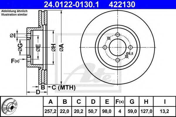 ATE 24012201301 Тормозной диск