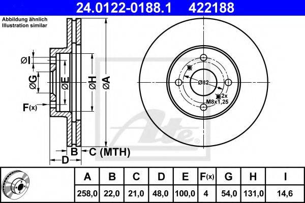 Тормозной диск ATE 24.0122-0188.1
