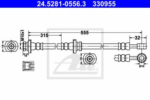 Тормозной шланг ATE 24.5281-0556.3
