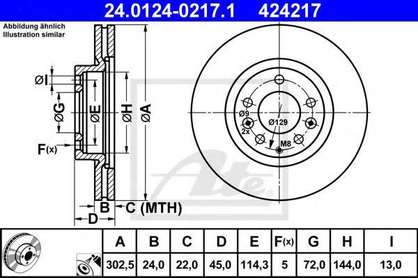 Тормозной диск ATE 24.0124-0217.1