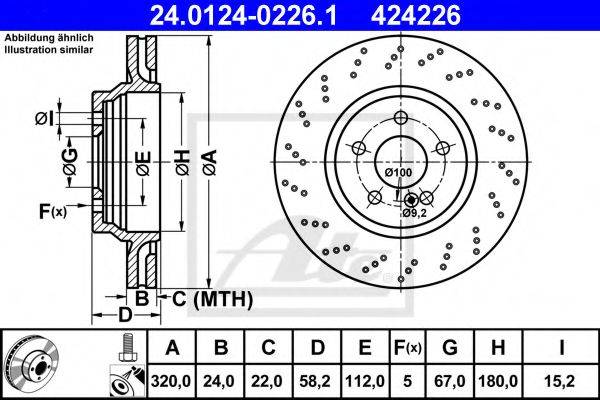 Тормозной диск ATE 24.0124-0226.1