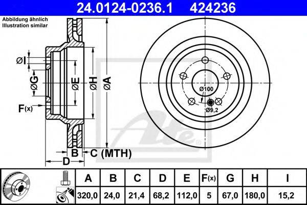 Тормозной диск ATE 24.0124-0236.1