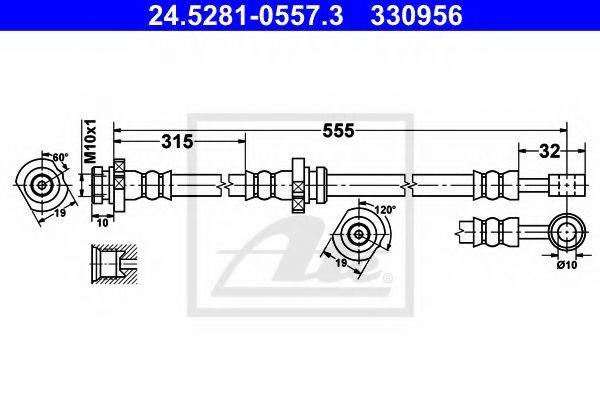 Тормозной шланг ATE 24.5281-0557.3