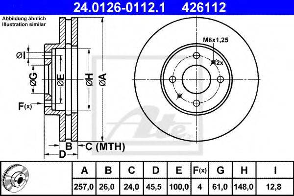 Тормозной диск ATE 24.0126-0112.1