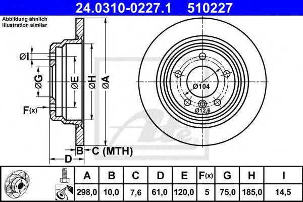 Тормозной диск ATE 24.0310-0227.1