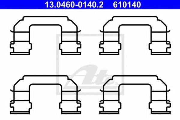 Комплектуючі, колодки дискового гальма ATE 13.0460-0140.2