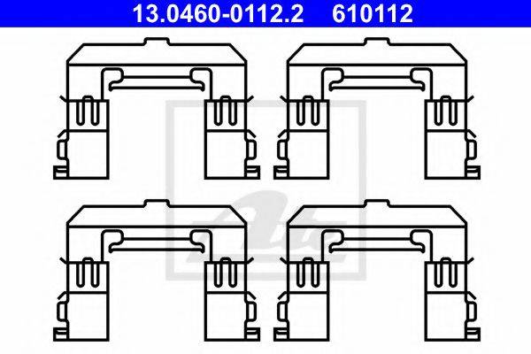 Комплектующие, колодки дискового тормоза ATE 13.0460-0112.2