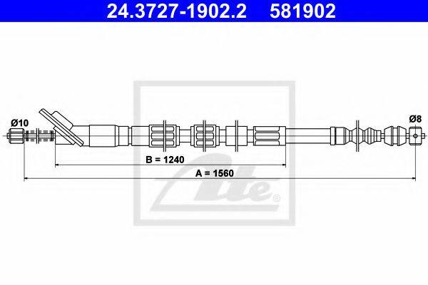Трос, стояночная тормозная система ATE 24.3727-1902.2