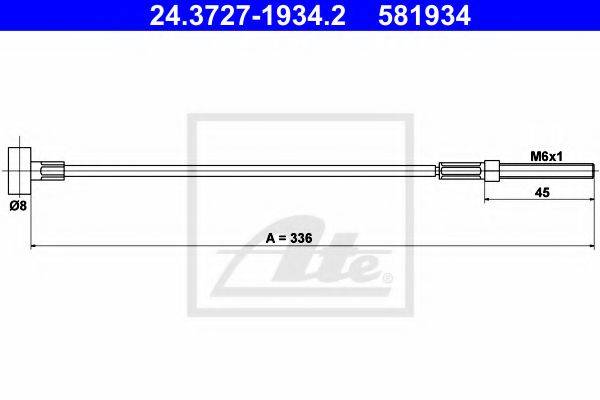 Трос, стоянкова гальмівна система ATE 24.3727-1934.2