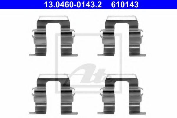 Комплектующие, колодки дискового тормоза ATE 13.0460-0143.2