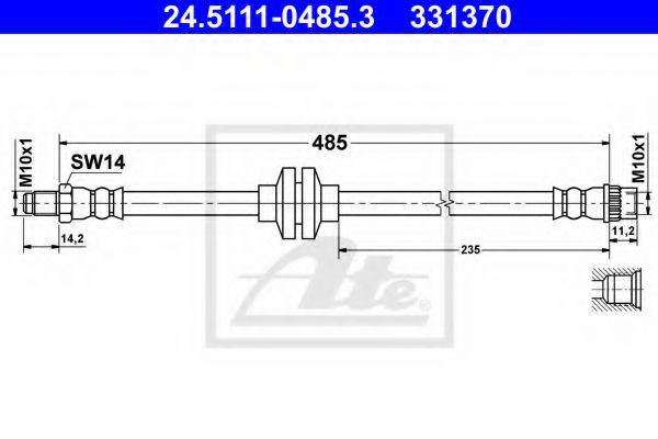 Тормозной шланг ATE 24.5111-0485.3