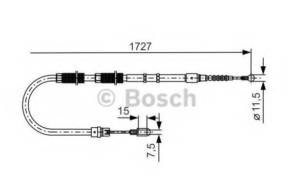 BOSCH 1987477259 Трос, стоянкова гальмівна система