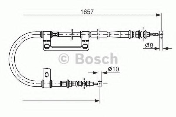 BOSCH 1987477501 Трос, стояночная тормозная система
