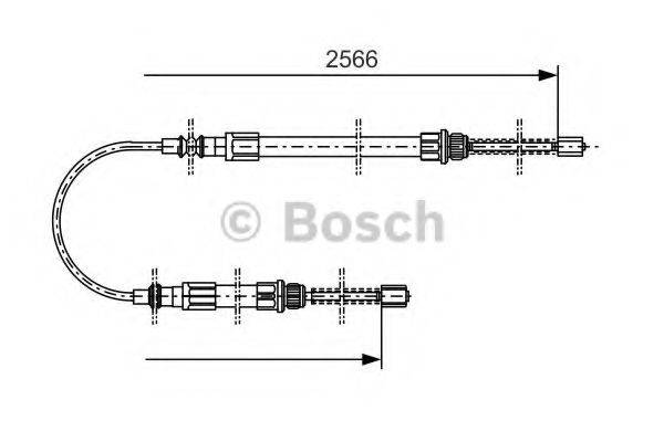 BOSCH 1987477515 Трос, стояночная тормозная система