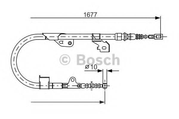 BOSCH 1987477536 Трос, стояночная тормозная система