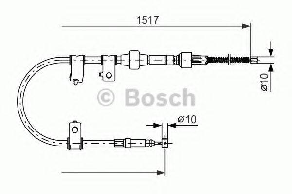 BOSCH 1987477601 Трос, стояночная тормозная система