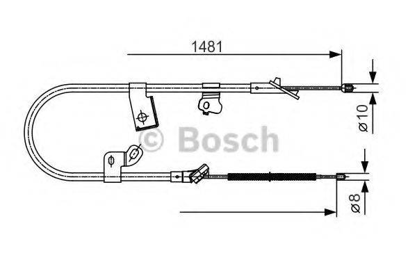 BOSCH 1987477919 Трос, стояночная тормозная система
