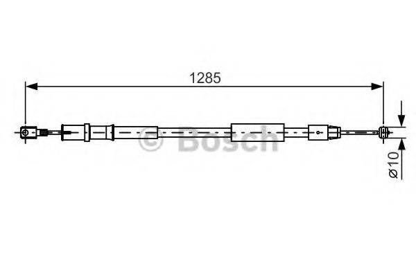BOSCH 1987482026 Трос, стояночная тормозная система