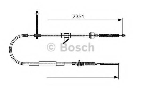 BOSCH 1987482067 Трос, стояночная тормозная система