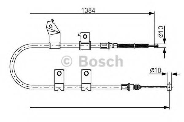 BOSCH 1987482082 Трос, стояночная тормозная система