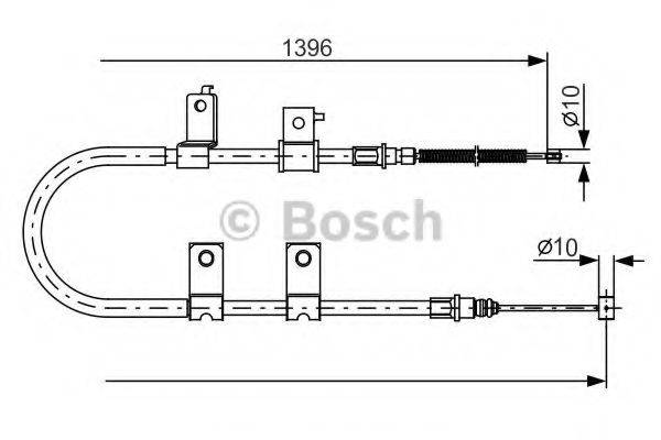 BOSCH 1987482083 Трос, стояночная тормозная система