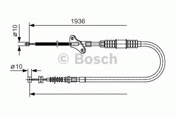 BOSCH 1987482111 Трос, стояночная тормозная система