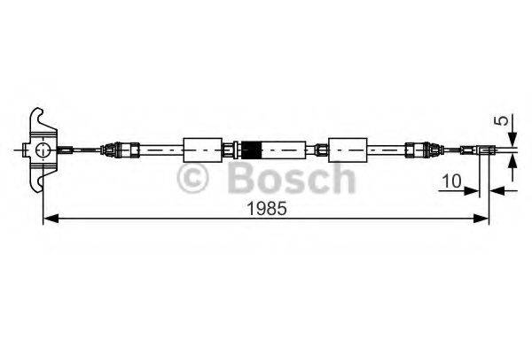 BOSCH 1987482128 Трос, стояночная тормозная система