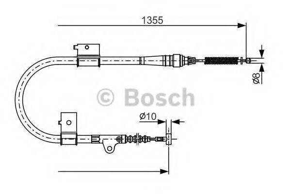 BOSCH 1987482152 Трос, стояночная тормозная система