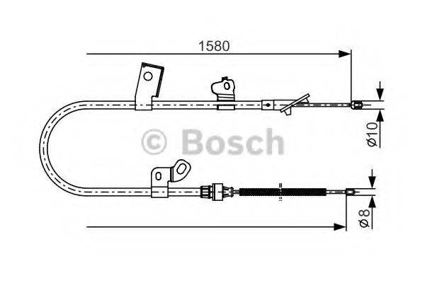 BOSCH 1987482155 Трос, стояночная тормозная система