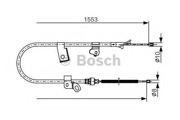 BOSCH 1987482156 Трос, стояночная тормозная система
