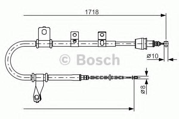 BOSCH 1987482209 Трос, стояночная тормозная система